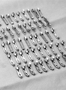 50Pcs 2-Hole Silver Safety Brooch Back Bar Pins Badge Broach