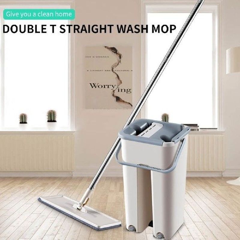Magic Cleaning Mops Free Hand Spin Cleaning Microfiber Mop W
