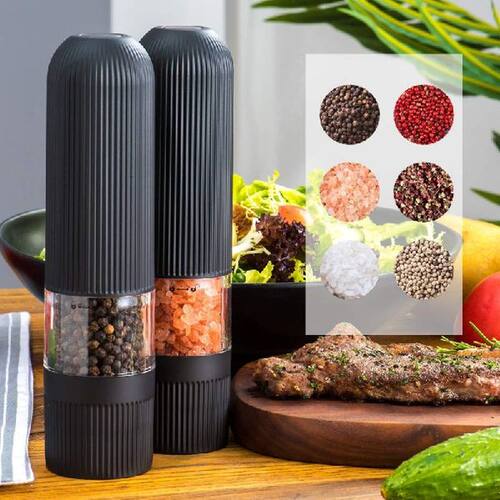 Electric Salt and Pepper Mill Grinders Set Adjustable