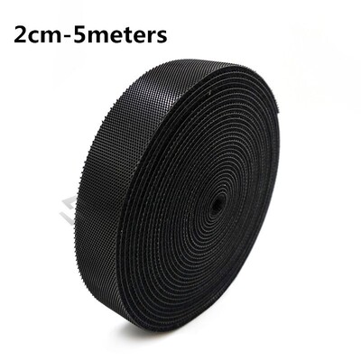5m strong hook and loop self adhesive velcro reusable tape f