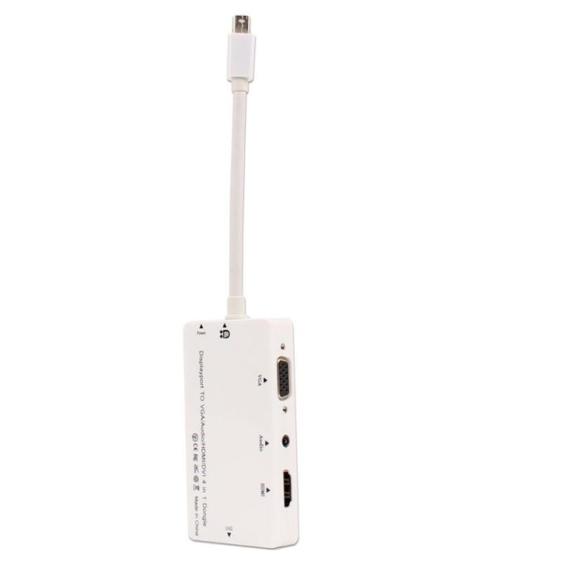 1080P Displayport To VGA/Audio/HDMI/DVI 4 In 1 Dongle Conver