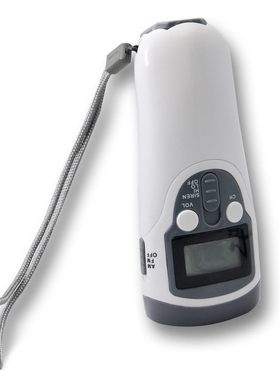 FM Scan Radio With 5 LED Flashlight USB Port Power Hand Cran