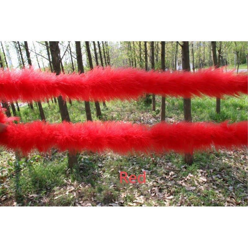 2 meters Thicken Fluffy Turkey Feather Boa Soft Full Plume T图片