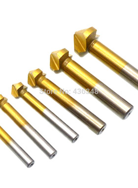 6pcs 3 Flute Hss Chamfer End Mill Cutter Drill Bit PVC Count