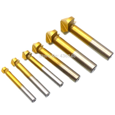 6pcs 3 Flute Hss Chamfer End Mill Cutter Drill Bit PVC Count