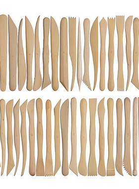 38pcs 6inch Wooden Polymer Clay Pottery Mini Sharping Modeli