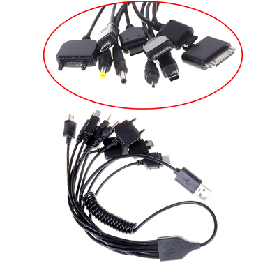 10 in 1 USB Multi Charger Retractable Phone Cable For iPhone