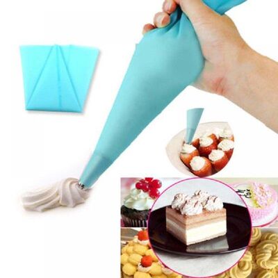 1pcs Reusable Icing Piping Cream Pastry Bag Squeeze Nozzle
