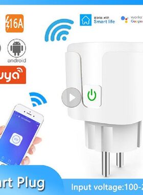 16A EU Tuya Smart Plug WIFI Wireless Remote Socket Smart
