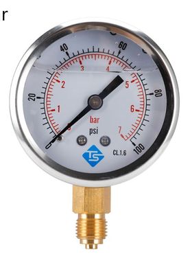 1/4 BSP Pressure Compound Vacuum Gauge Glycerine Filled