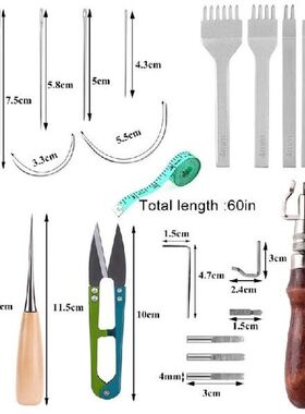 K5DC Professional Leather Craft Tools Kit with Wax Thread