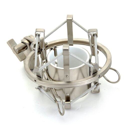 Silver Metal Microphone Stand Microphone Shock Mount with Sc