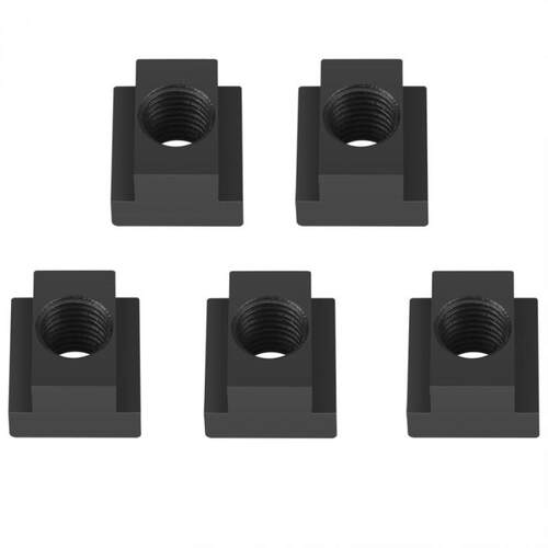 5 pcs  Black Oxide Finish T Slot Nuts M16 Threads Fit Into T