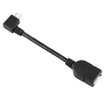 Micro USB OTG Cable for Cellphone/Tablet, Pack of 3 - Black