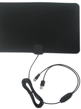 80 Miles Range Large Flat Indoor HD TV Antenna Amplifier Boo