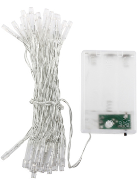 Tira Cadena Luz 40 LED Decoracion Navideno Blanco Alimentado