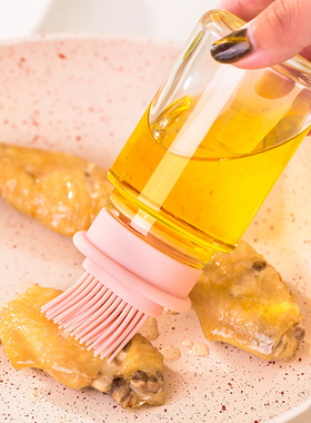 Barbeque Oil Brush Bottle Grilling Roasting Transparent Oil