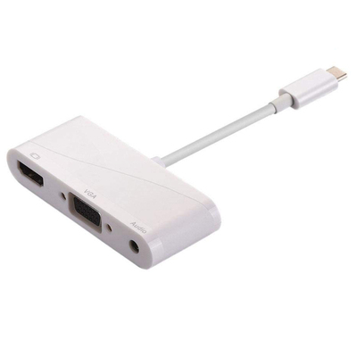 USB C To HDMI VGA Adapter, USB C 3.1 to HDMI DVI VGA USB 3.0