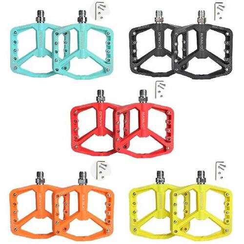 Mountain Bike Pedals Nylon Fiber Non-Slip 9/16 Inch Bicycle