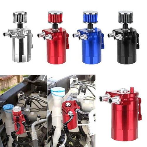 Baffled Car Oil Trap Catch Can Tank Set with Air Filter
