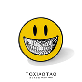 潮牌街头大师ron english胸针骷髅笑脸金属徽章别针牛仔外套配饰