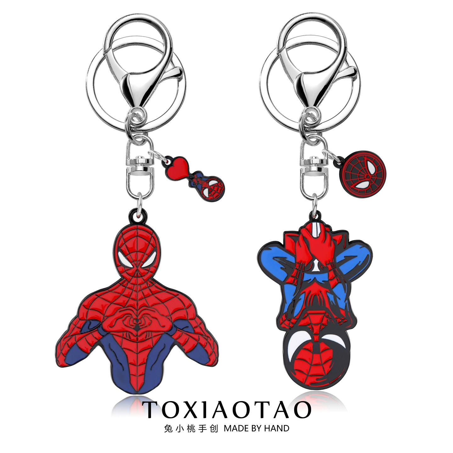可爱卡通漫威蜘蛛侠钥匙扣复仇者联盟周边挂件学生书包百搭挂饰品,服饰配件/皮带/帽子/围巾,钥匙扣,淘宝优惠券,粉丝福利购,淘宝优惠卷