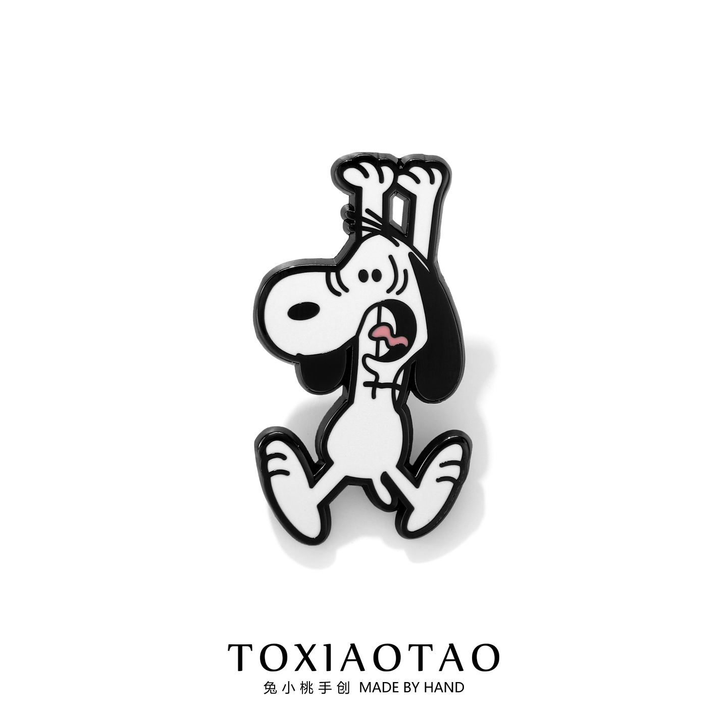 惊吓史努比小狗金属徽章胸针别针