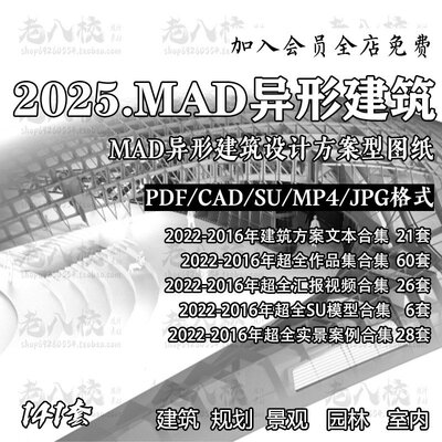 MAD异形建筑规划建筑景观设计方案文本技术表现图SU草图大师模型