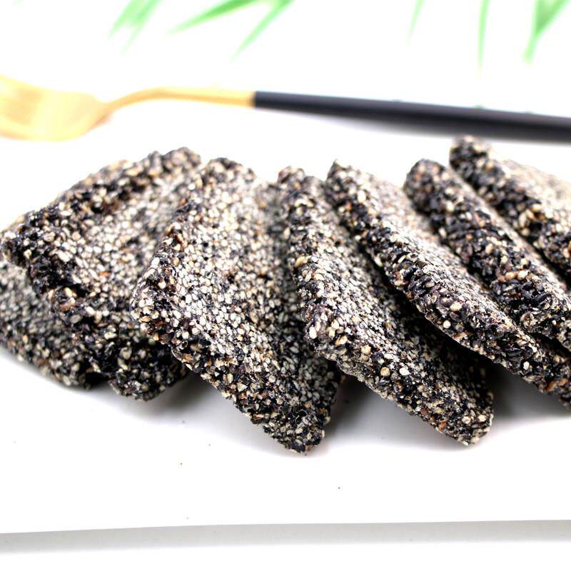 手工RRI作松花粉芝麻酥芝麻软糕好黑营吃养特产传统糕点饼薄休闲