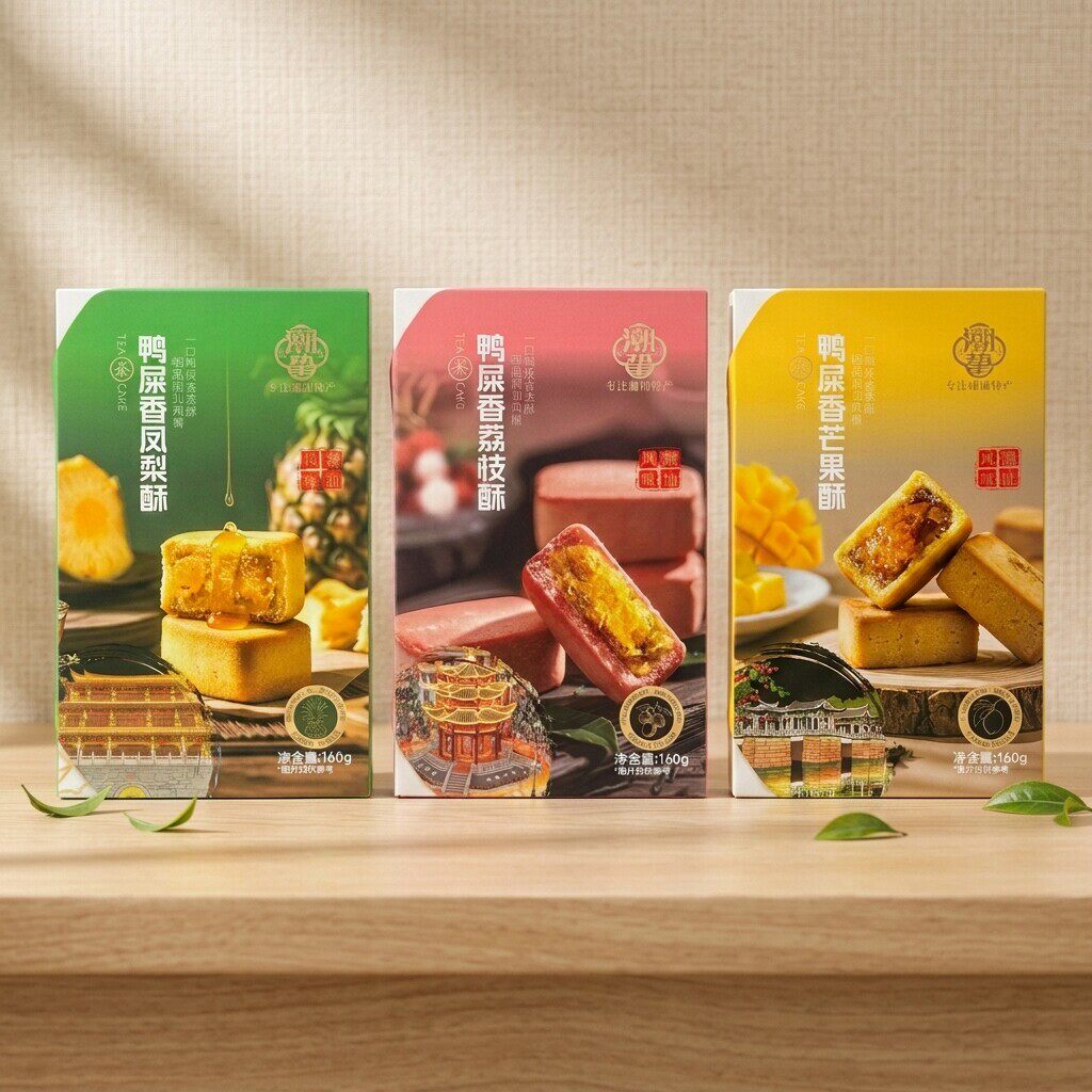 荔枝酥潮汕特色鸭屎香凤梨酥荔枝酥芒果酥休闲下午茶点心手信礼盒