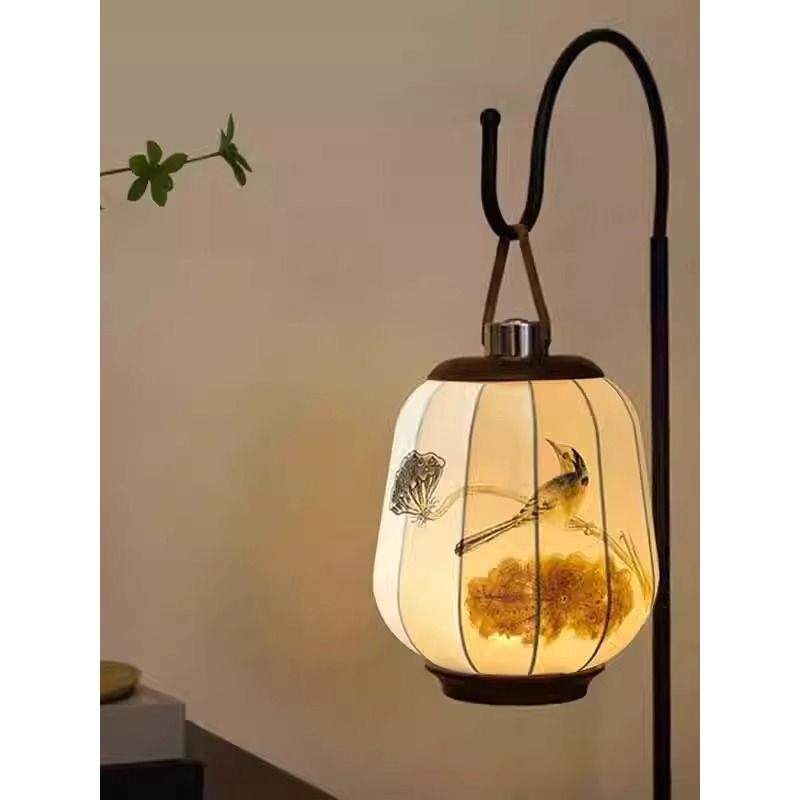 新中式落地灯宋式美学客厅沙发旁边复古中台灯茶室空间灯装饰