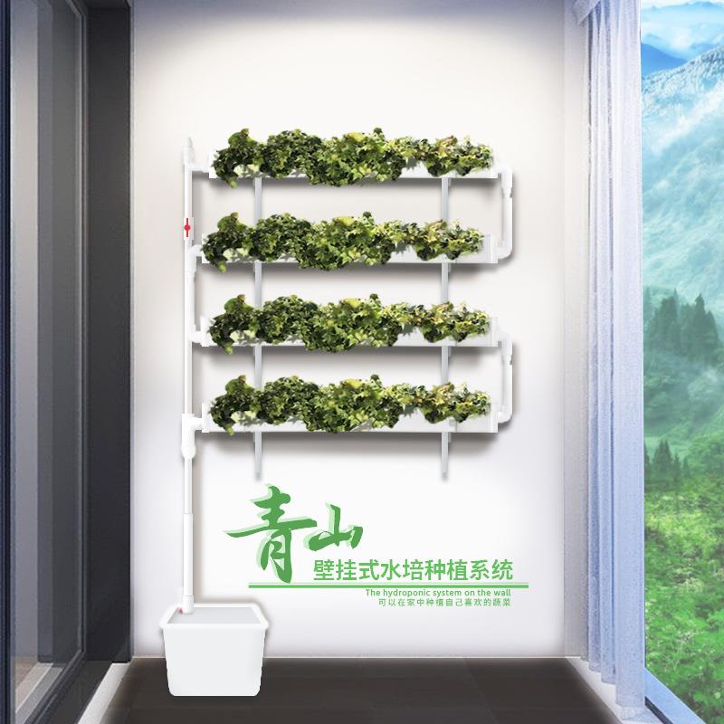 幸运买家挂壁式青山家庭阳台生产蔬菜管道水培设备无土栽培基质