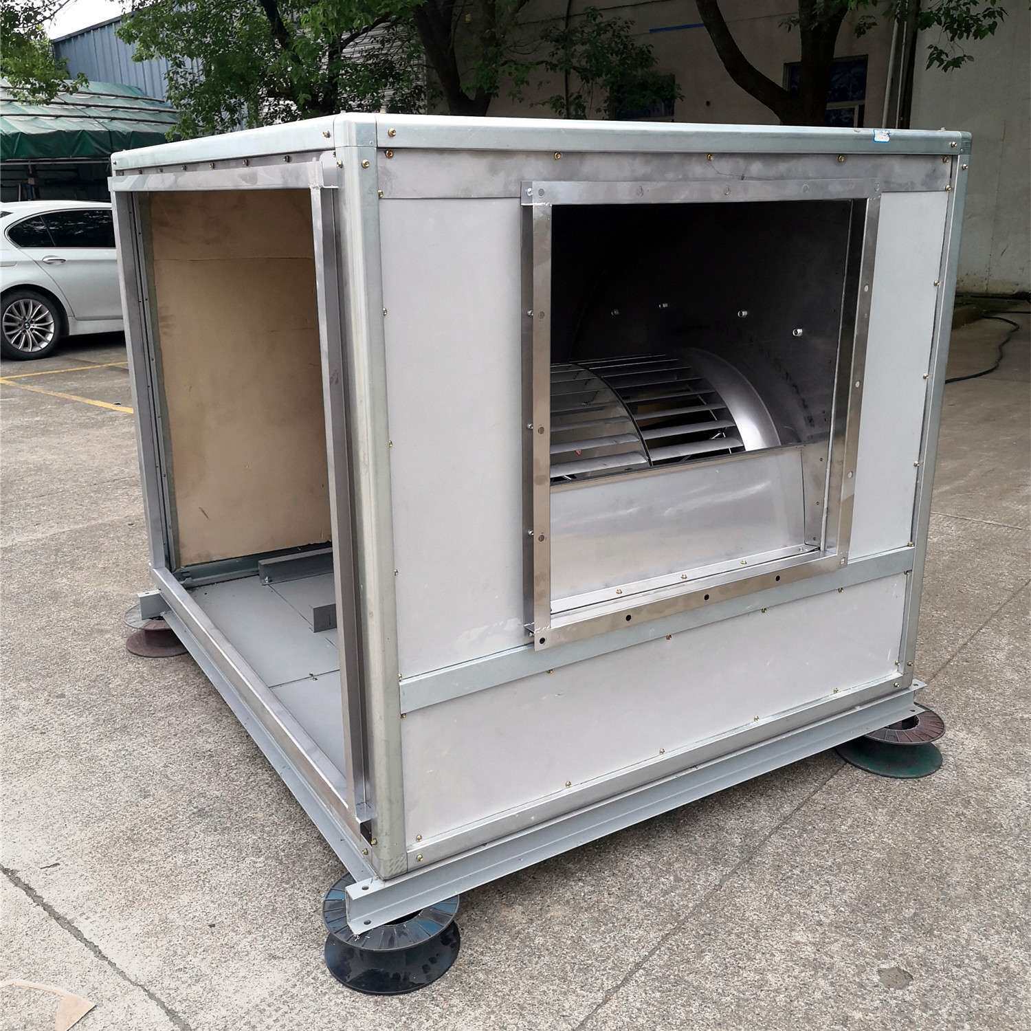 玻璃钢围板离心风机箱风机柜HTFC-I-28 11KW 风量36800m3/h 579pa