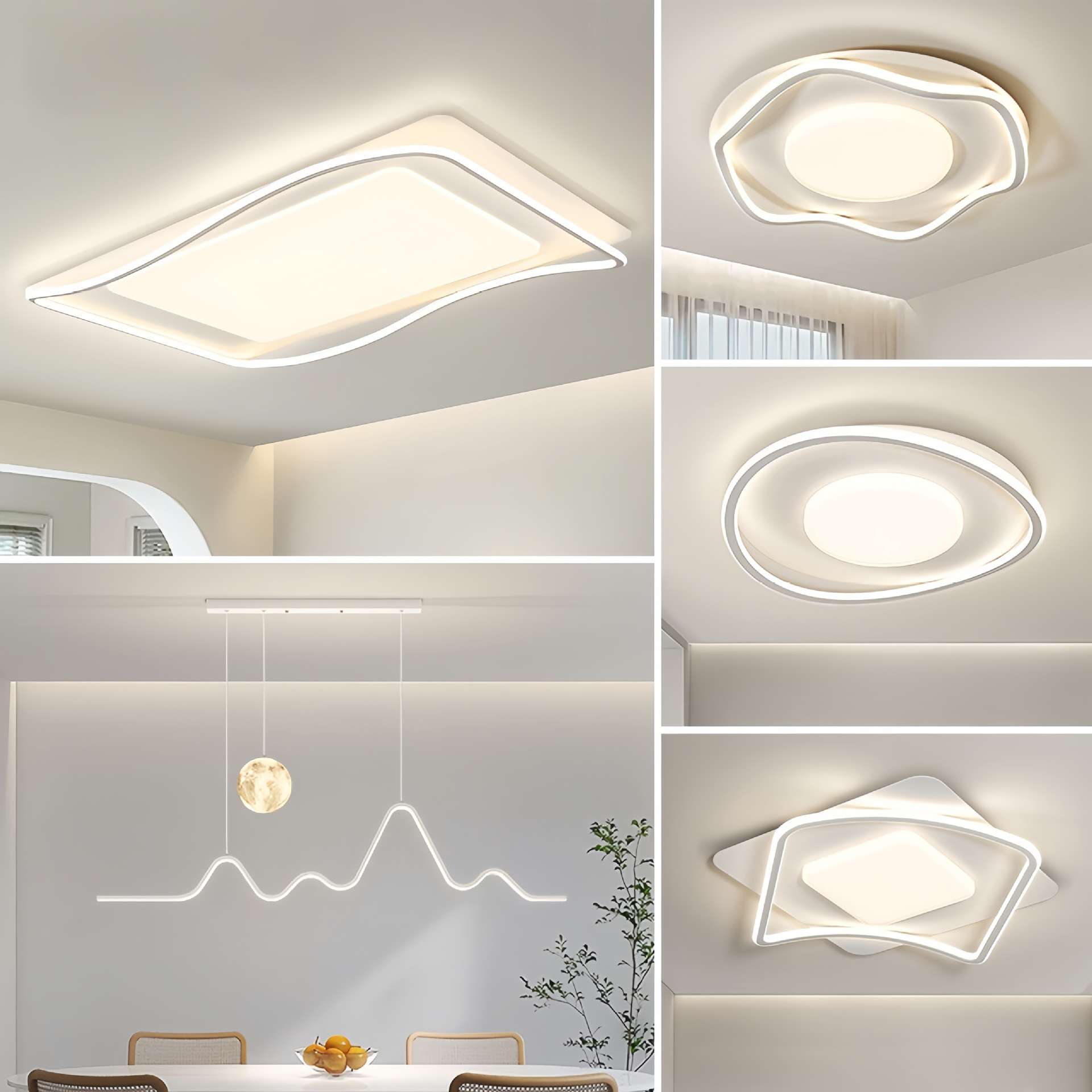 现代简约吸顶灯2024新款客厅卧室厨房卫生间书房餐厅吊智能调光