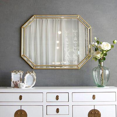 星城美式梳妆镜子卫生间防雾镜欧式浴室镜挂墙式化妆