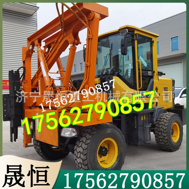 陕西高速公路护栏打桩机一体机