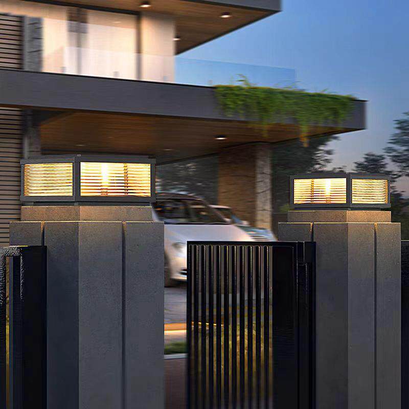 太阳能柱头灯户外防水庭院灯别墅花园入户大门灯简约现代围墙柱灯