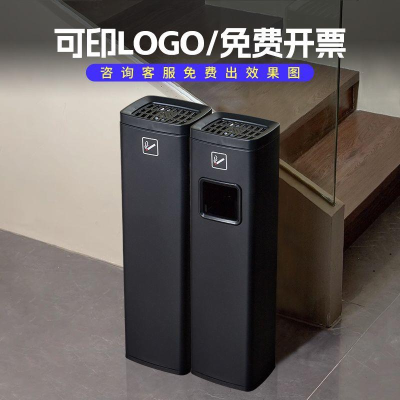 商场不锈钢烟灰柱商用圆形烟灰缸走廊吸烟区落地灭烟缸烟灰桶户外
