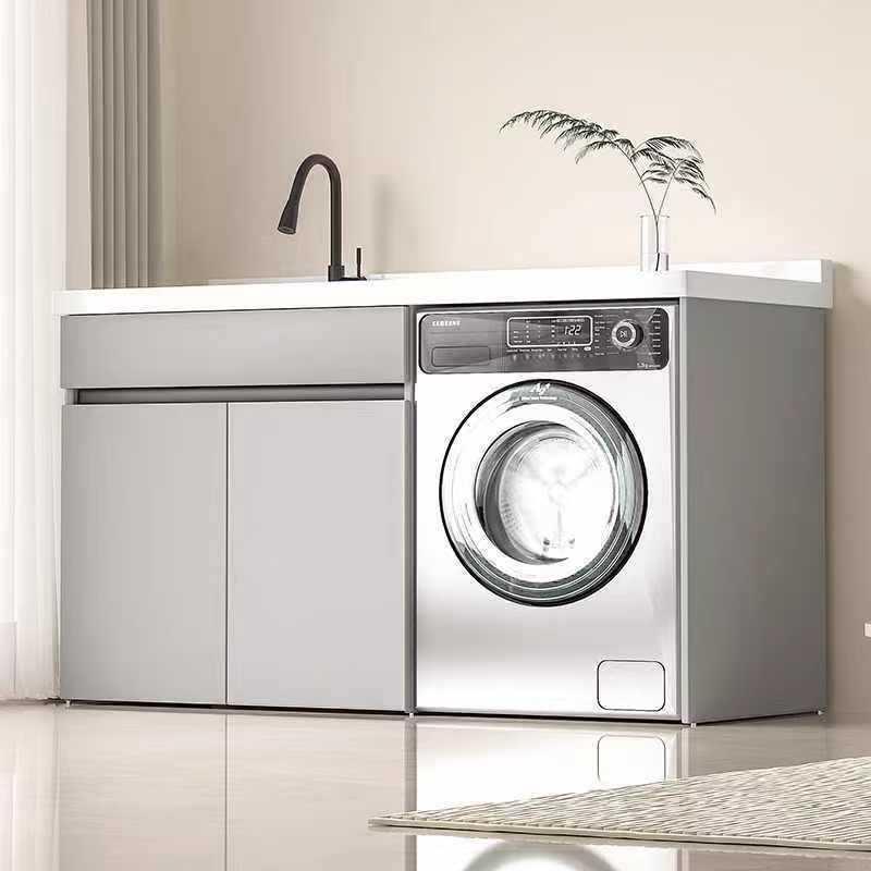 全铝合金洗衣柜阳台柜水池柜上盆多层储物组合套装柜台上盆