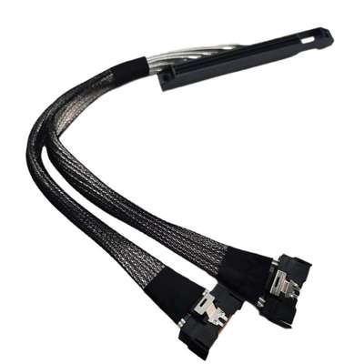 现货焊线式PCI-e5.0转MCIO*2延长线AI计算卡高速转接线