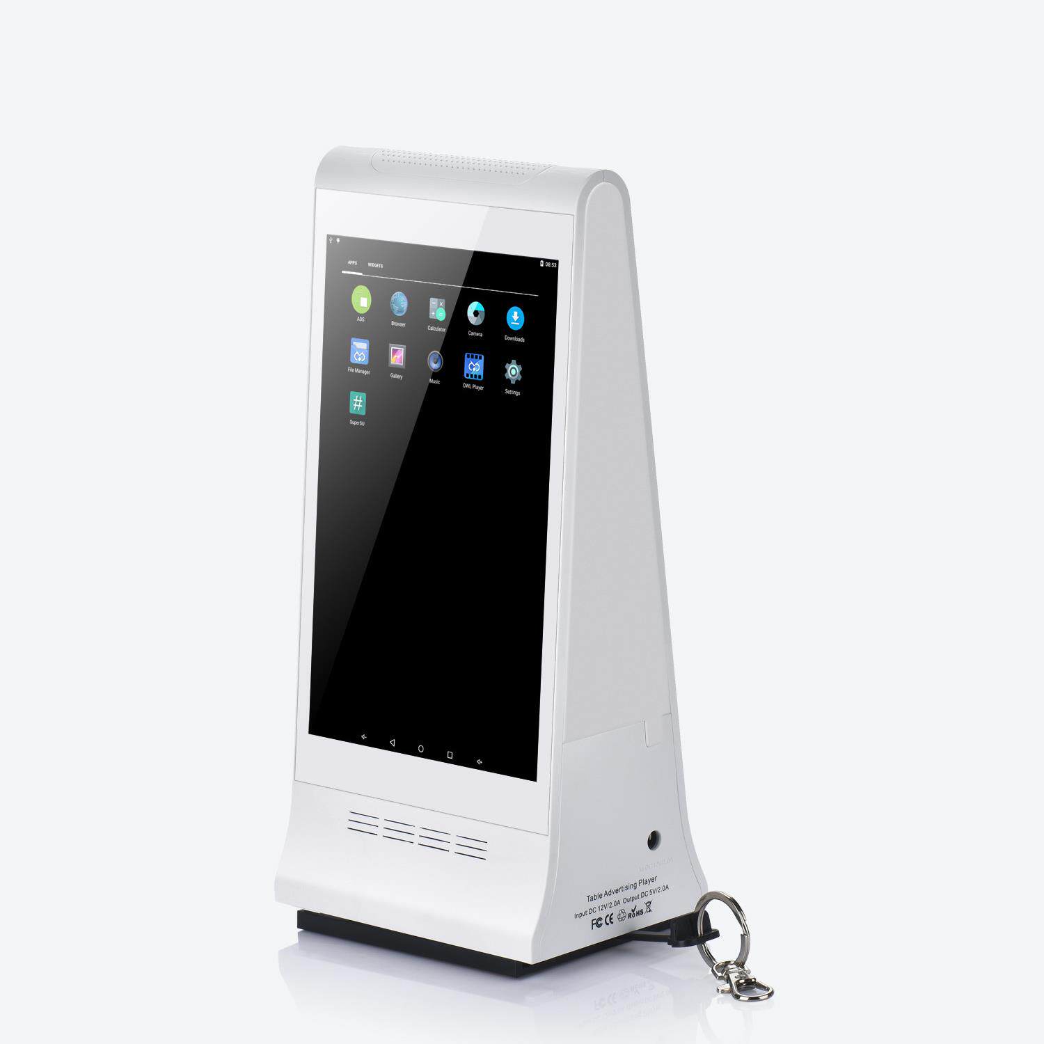 868PXAndroid8寸无线充电触摸屏分屏桌面视频广告播放一体广告机