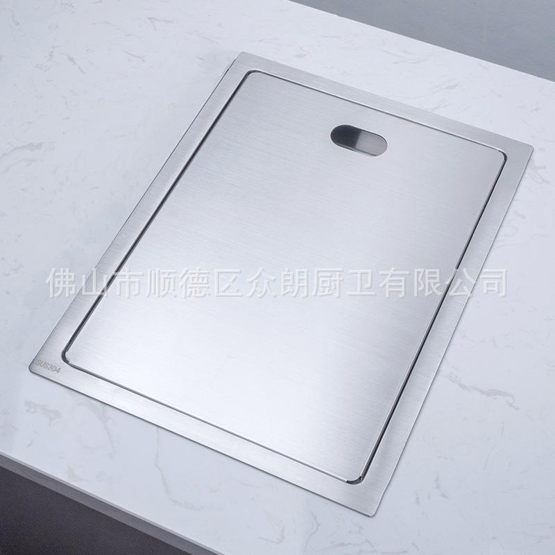 新品304不锈钢带盖板隐藏式水槽带龙头吧台洗碗槽盆3243套装