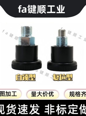 小型旋钮柱塞定位销 迷你分度销GN822.6带定止位ZAC70 72简易紧凑