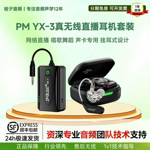 PM挂耳式镶砖无线耳机套装