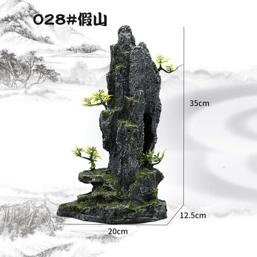 超大水族箱躲避窝造景石4