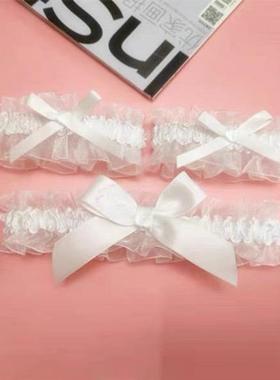 女仆腿环蕾丝手环甜辣蝴蝶结jk日系花边洛丽塔配饰辣妹腿部装饰