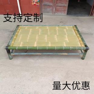 竹床纯手工竹编罗汉床竹凉席竹沙发竹桌子双人床家用竹床凉床 老式