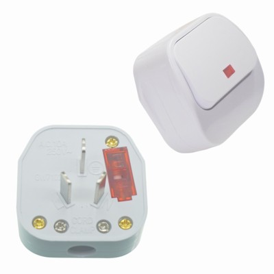 开关指示灯一体插头免插拔