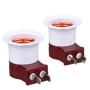 烟斗形二脚可旋转带开关E27螺口灯头灯座 罗口开关灯头 螺旋口