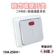 两开双控明装 俄式 欧式 墙壁开关86型10A250A墙壁开关带指示灯